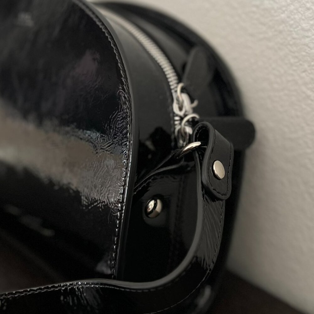 A.P.C. Black Patent Leather Crossbody Bag - Picture 3 of 7